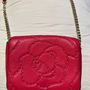 Karl Lagerfeld Fuchsia Studded Crossbody Bag